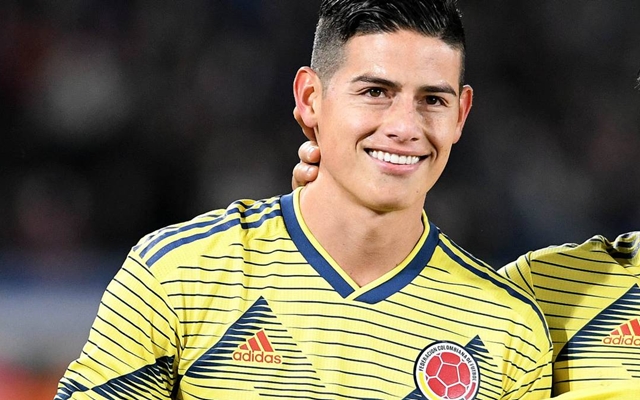 James Rodriguez in action for Colombia at the 2019 Copa America