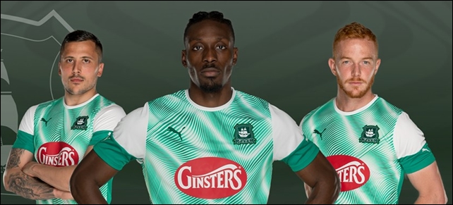 Plymouth Argyle's Pepper Green Away shirt for the 2019/2020 season