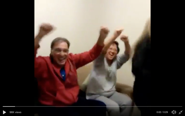 Video-Martinelli's-family-celebrate-his-goal-for-Arsenal
