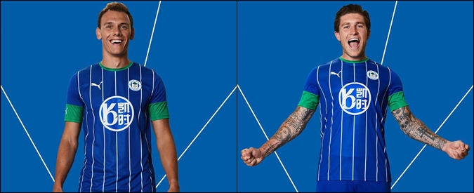 Wigan Athletic's garish green-tinted shirt for the 2019/2020