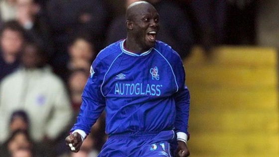 George Weah celebrates for Chelsea