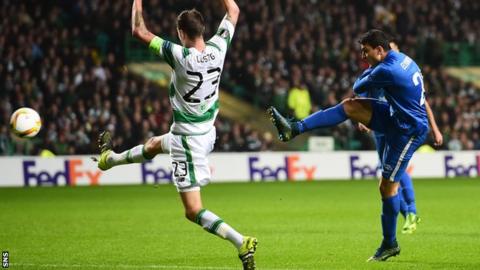 Mohamed Elyounoussi in action against Celtic for Molde