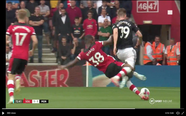 Video-Danso-red-card-vs-United