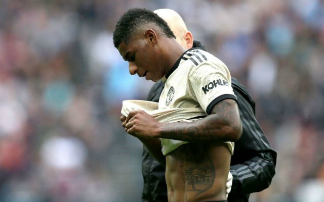 Marcus Rashford picks up injury at West-Ham