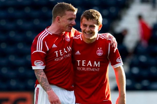 Ryan Fraser with Jonny Hayes at Aberdeen