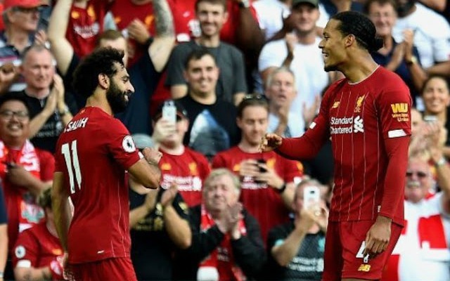 mohamed salah and virgil van dijk liverpool