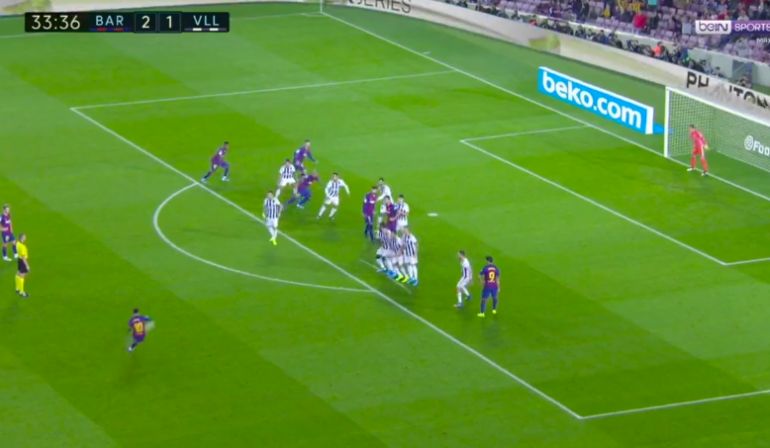 messi free kick goal video