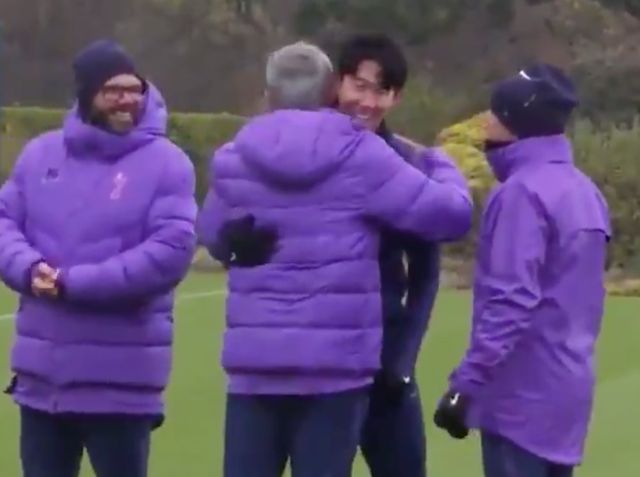 Mourinho-Son-Alli-Tottenham-training