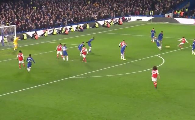 Bellerin goal Arsenal Chelsea