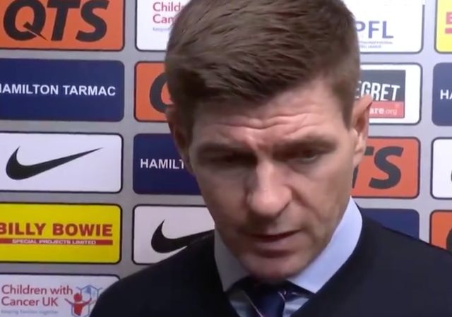 Gerrard interview Kilmarnock celebration