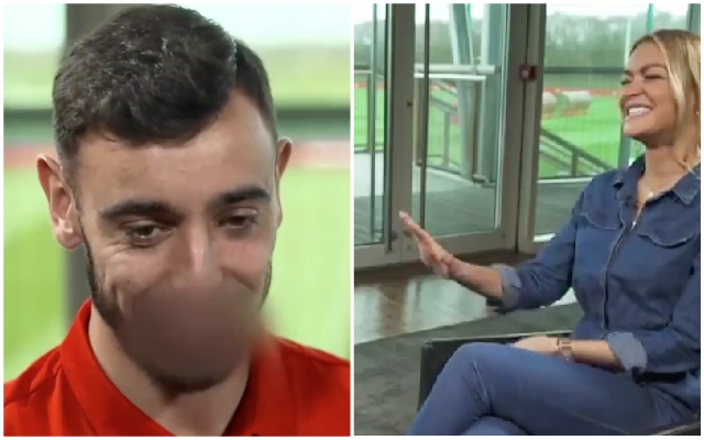 Bruno Fernandes Laura Woods Man Utd fan chant