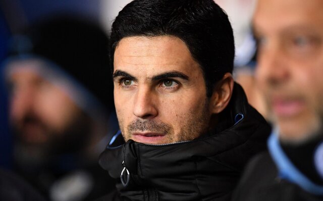 Mikel Arteta looks excited