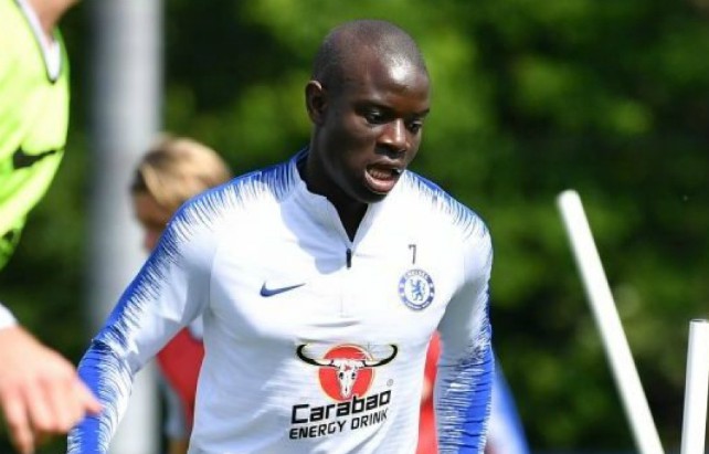 n'golo kante chelsea training