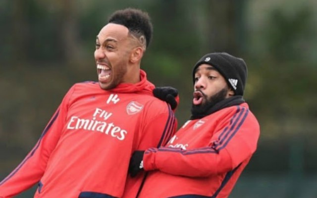 aubameyang lacazette funny
