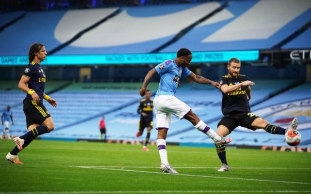 city 3-0 arsenal sterling
