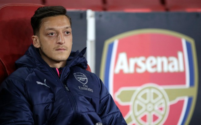 mesut ozil on the bench