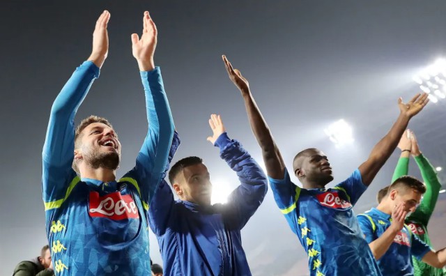 napoli team celebrations