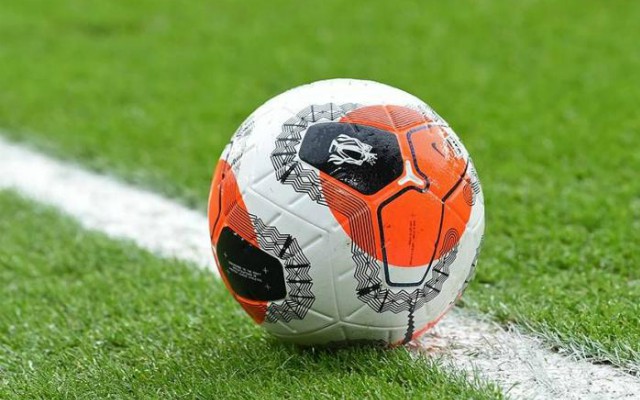 premier league ball on pitch