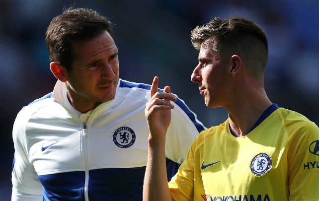 chelsea manager lampard with mount