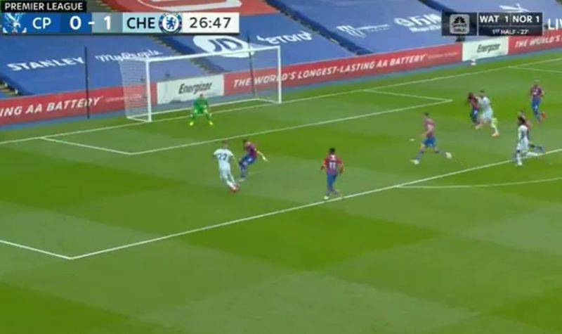 pulisic goal vs palace