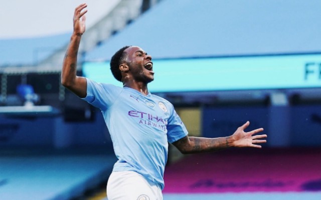 sterling vs liverpool celebration