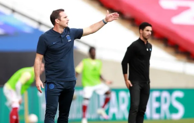lampard and arteta at wembley