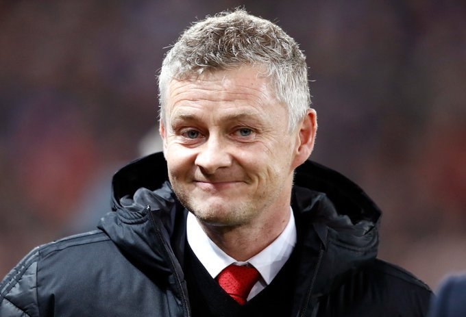 Solskjaer smiling