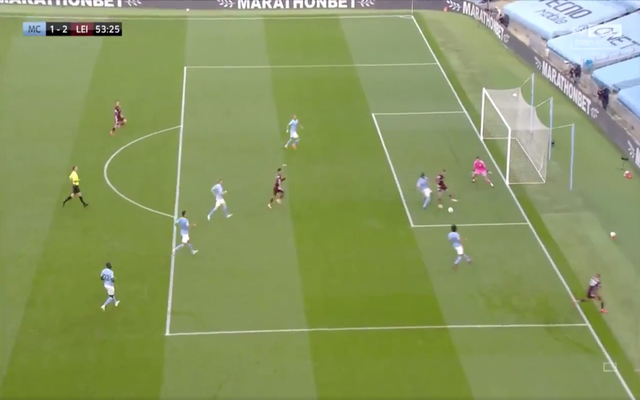 Video - Vardy scores with flick against Man City
