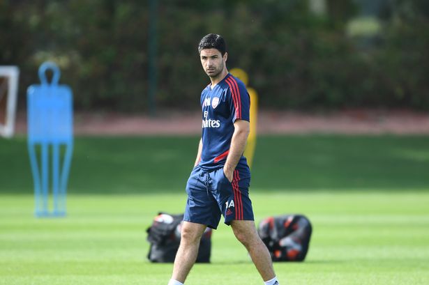 arteta training session