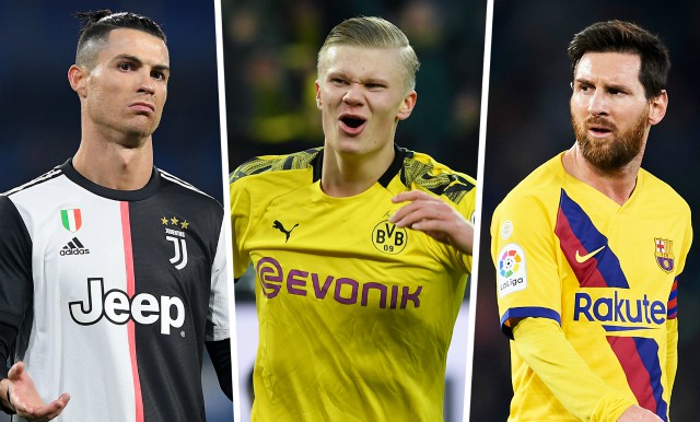 cristiano ronaldo erling haaland lionel messi