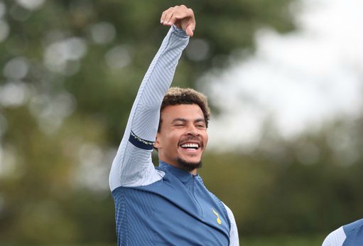 dele alli happy training