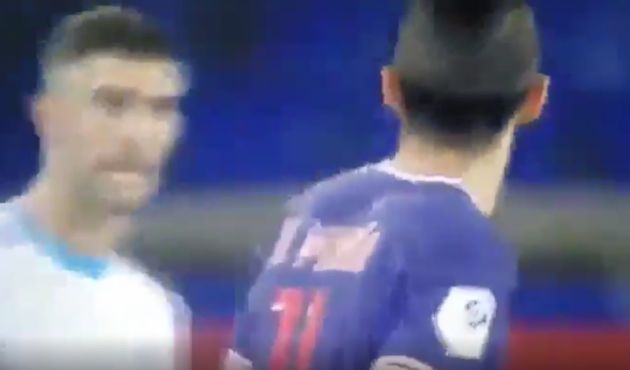 di maria spitting video