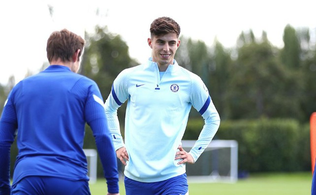 kai havertz in chelsea training