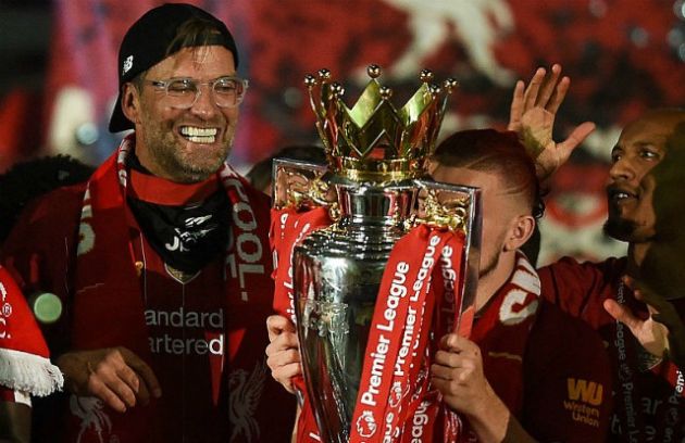 klopp liverpool premier league trophy