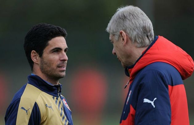 mikel arteta and arsene wenger arsenal