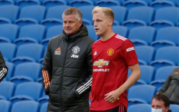 solskjaer van de beek man utd brighton