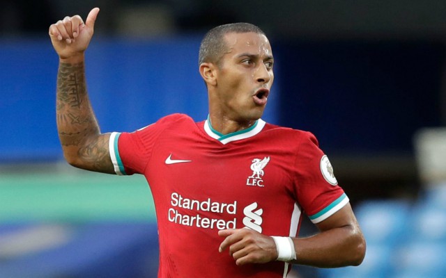 thiago alcantara liverpool debut