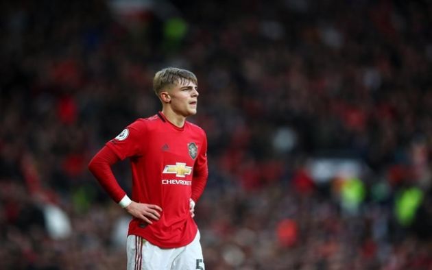Brandon Williams in action for Manchester United