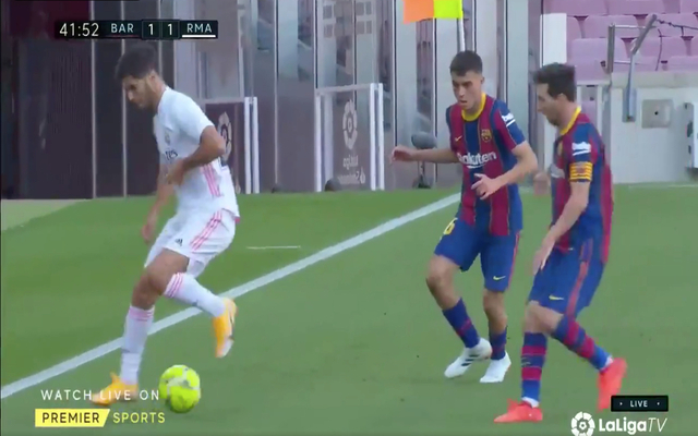 Video - Asensio trick pass vs Barcelona