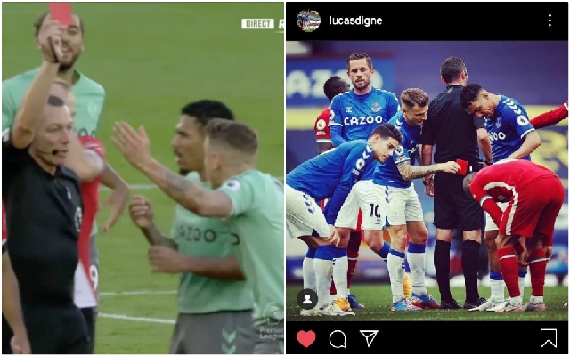 Video - Digne sent off against Southampton