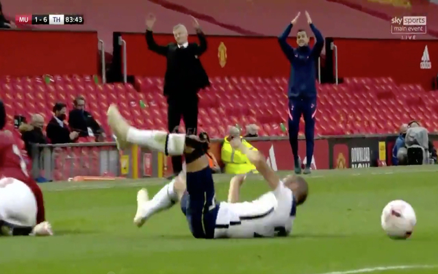 Video - Solskjaer reaction to Luke Shaw tackle on Lucas