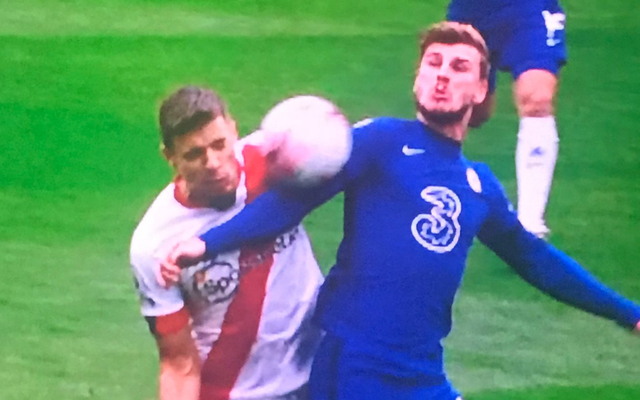 Video - Werner handball before 2nd against Southampton