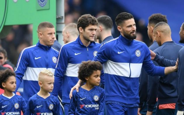 barkley alonso giroud chelsea pre-game