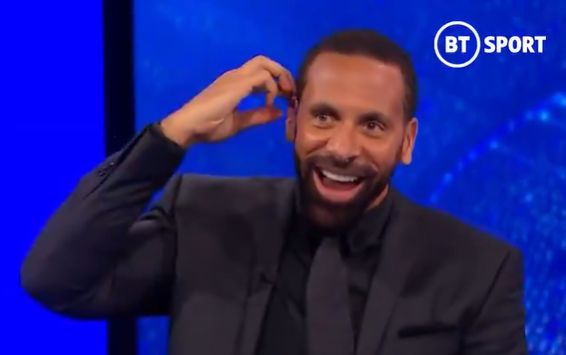 ferdinand reaction to rashford goal