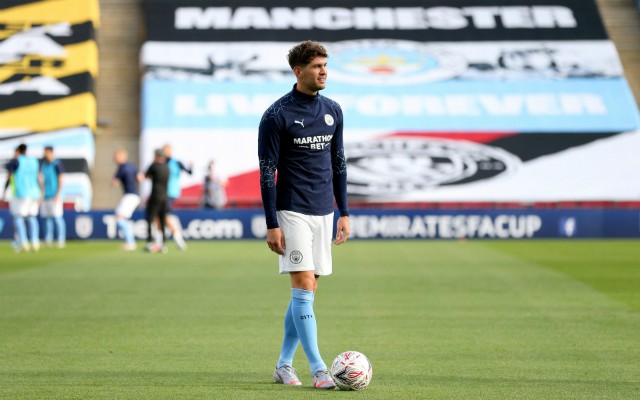 man city warmup john stones