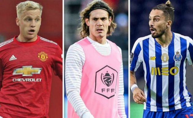 van de beek cavani telles man utd