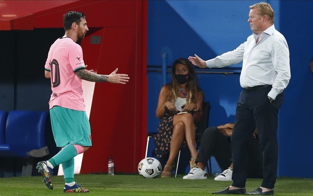 Lionel Messi and Ronald Koeman
