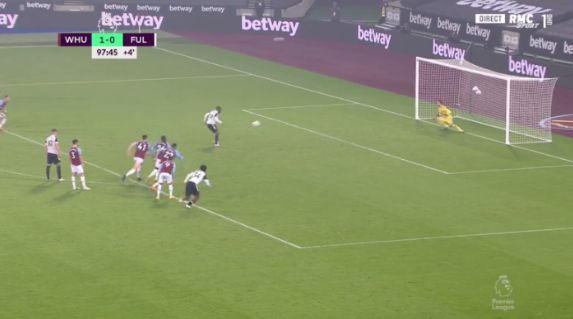Lookman penalty miss vs West Ham