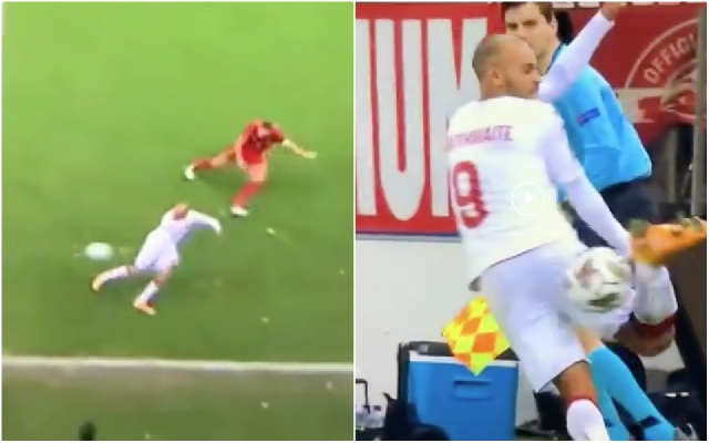 Video - Braithwaite flick fail for Denmark