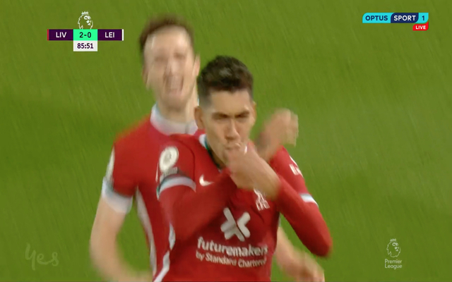 Video - Firmino does Ronaldo celebration for Liverpool